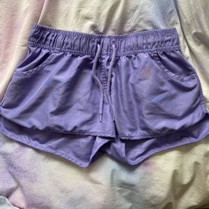 Purple athletic shorts